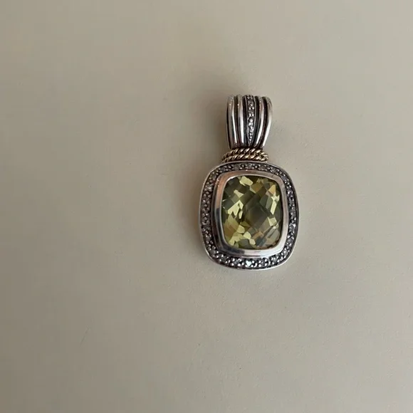 Sadye L Vassil signed citrine pendant - Picture 2 of 6